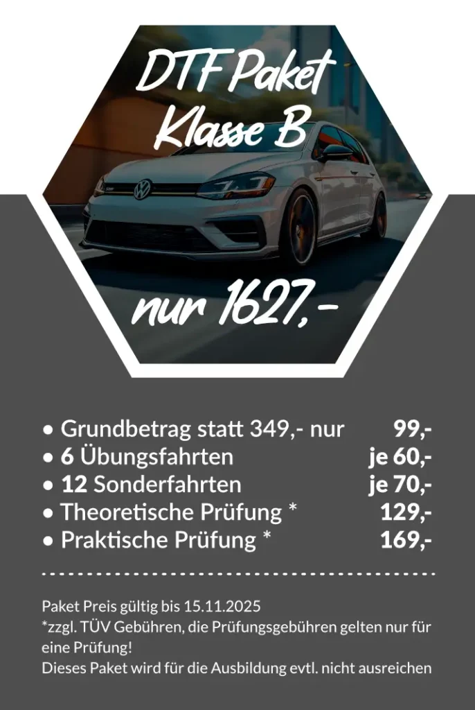 DriveTeamFahrschule Eröffnungsangebot Klasse B